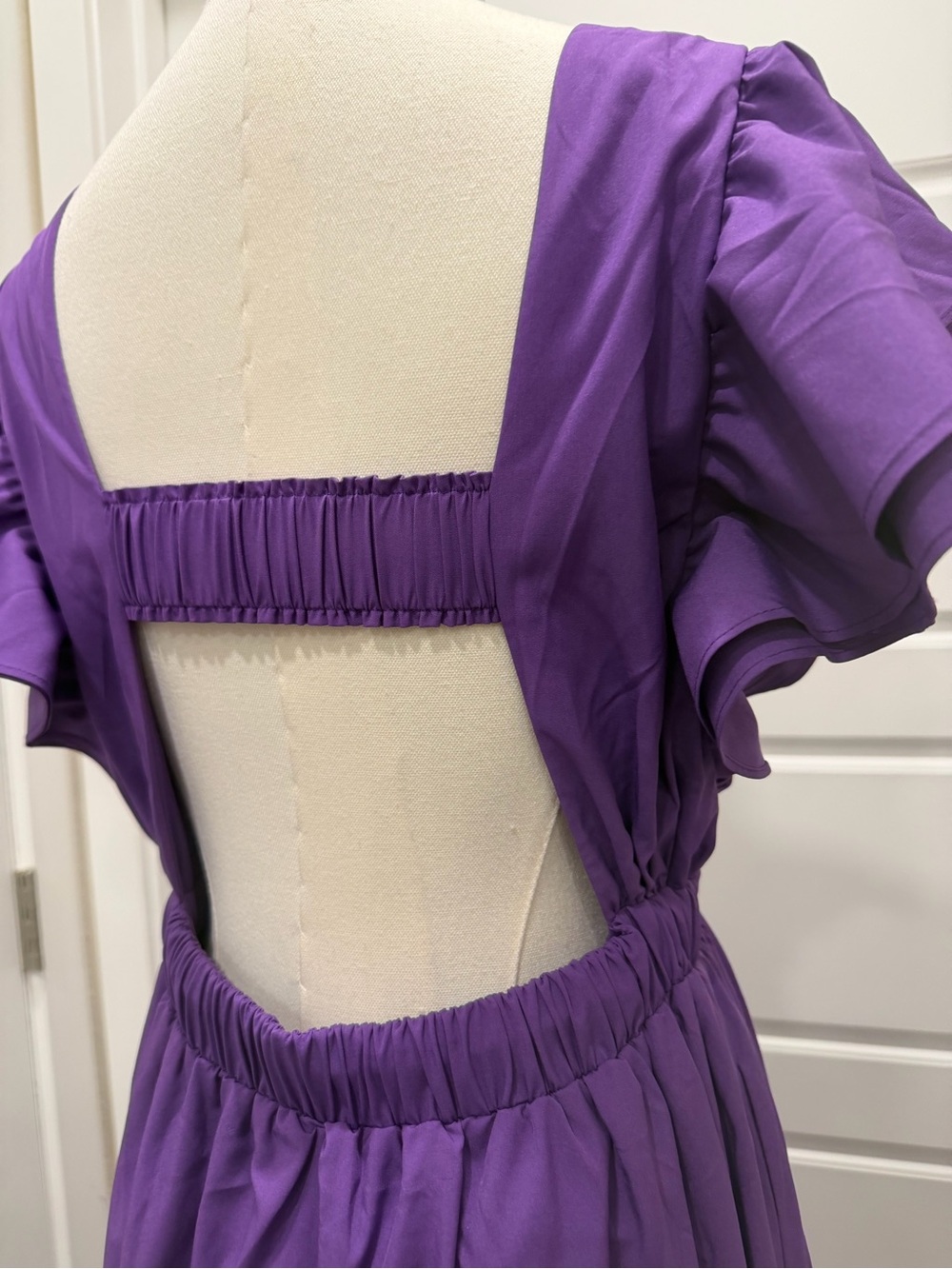 English Factory Women’s Purple Ruffle-Tiered Midi Dress - Picture 8 of 14